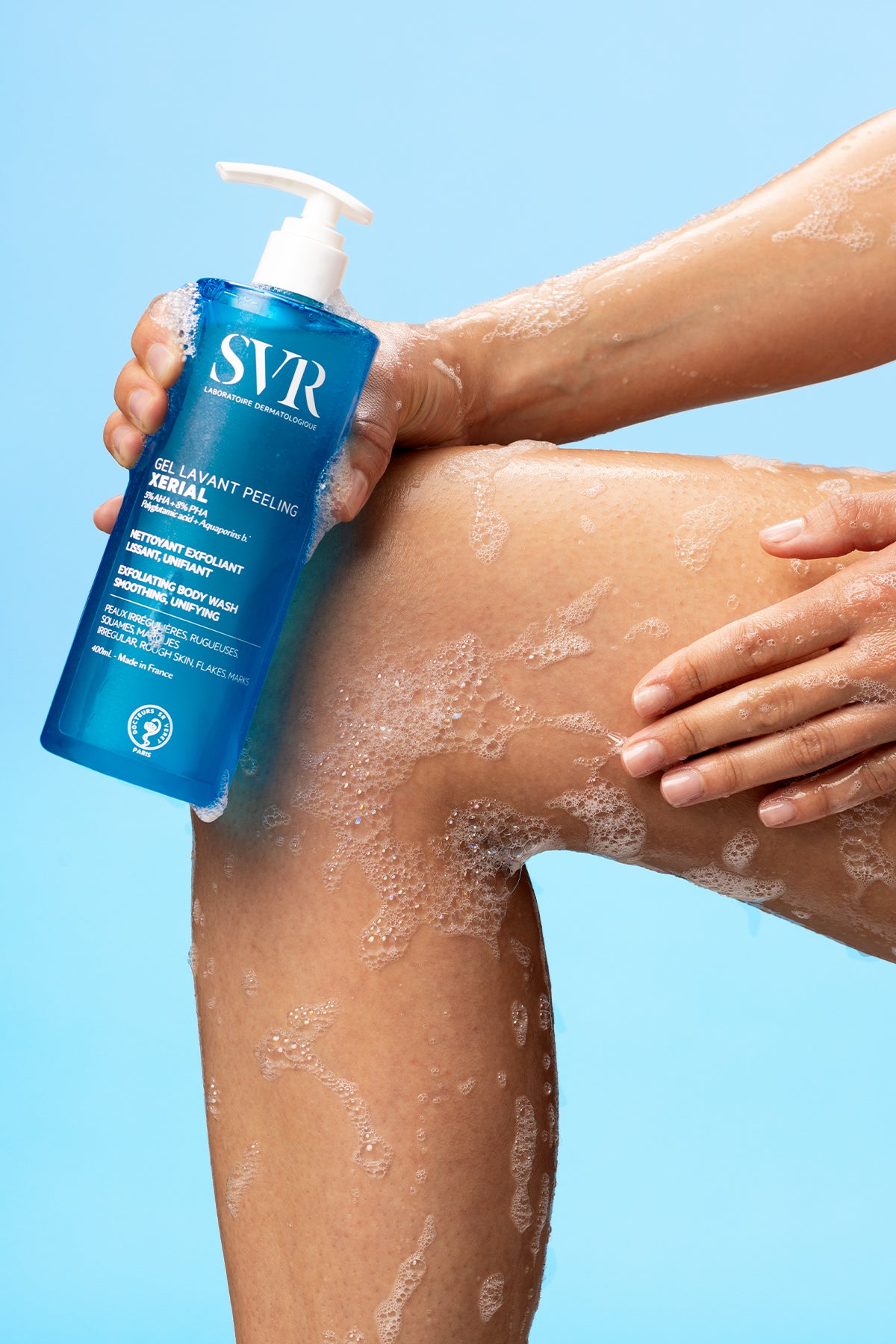 XERIAL Peeling Cleansing Gel - an exfoliating shower gel to clean