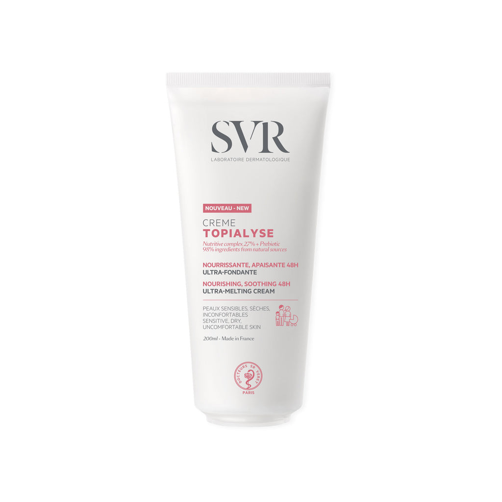 SVR Topialyse Cream white tube with red and black text for dry and sensitive skin 6.7 fl.oz.
